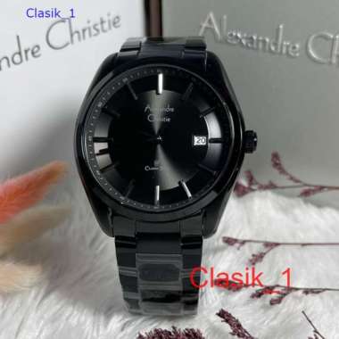 Original 100%!! Alexandre Christie Pria AC 8648 / AC8648 Full Black Garansi Resmi 1 tahun