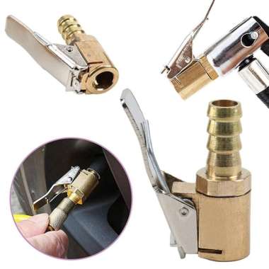 Kepala Adapter Konektor Selang Pompa Angin Alat Isi Udara Hose Gauge
