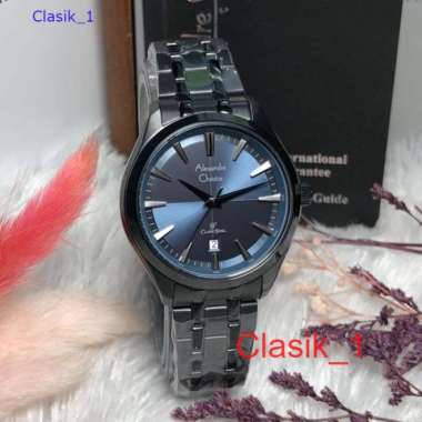 Original 100%!! Alexandre Christie Wanita AC 8646 / AC8646 Black Blue Garansi Resmi 1 tahun