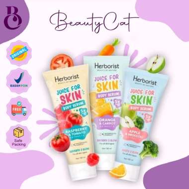 HERBORIST JUICE FOR SKIN BODY SERUM 180ML | HERBORIST LOTION BODY SERUM strawberry