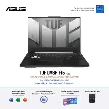 ASUS TUF Dash F15 FX517ZE I7R5B7T-O - Off Black