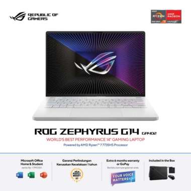 ASUS ROG Zephyrus G14 GA402NU-R745G6W-O - Moonlight White AniMe Matrix