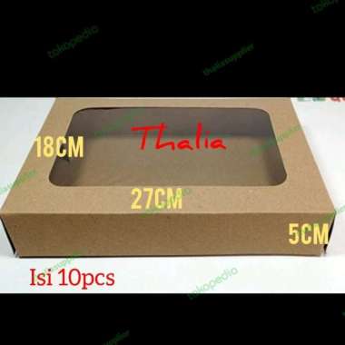 FUJI DUS DONAT 6PCS (1/2 LUSIN) 27X18X5CM= 10PCS, TUTUP MIKA, LAMINASI