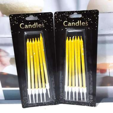 LILIN BLUSH CANDLES KUNING ISI 6PCS, LILIN ULTAH LUCU