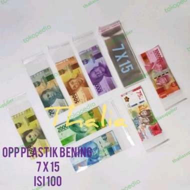 PLASTIK OPP 7 X 15 BERPEREKAT ISI 100LEMBAR, BAHAN TEBAL