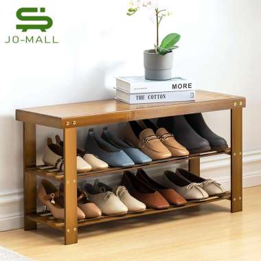 Bangku Pengganti Sepatu Bambu Rak 50cm * 26cm * 41cm