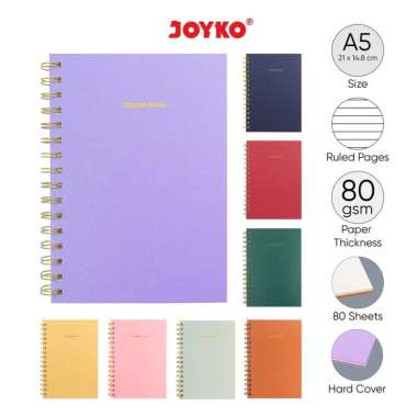 Buku Tulis Catatan Bergaris Spiral Ruled Notebook Joyko NB-721 A5 Burnt Orange