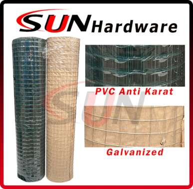 Kawat Loket 1 Inch Galvanis Hijau Pvc Anti Karat Ram Kandang Meteran Galvanis