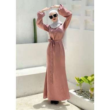Amalia Dress Satin SIlk Luxury | Dress Kondangan Gamis Bridesmaid | Gamis Satin Remaja Kekinian Amal