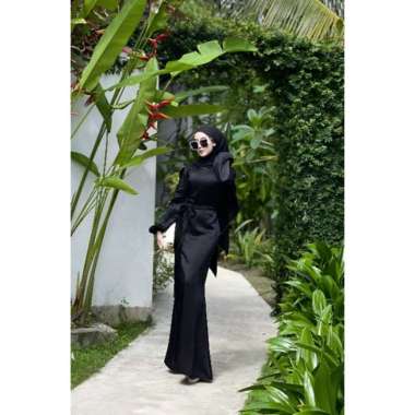 Amalia Dress Satin SIlk Luxury | Dress Kondangan Gamis Bridesmaid | Gamis Satin Remaja Kekinian Amal