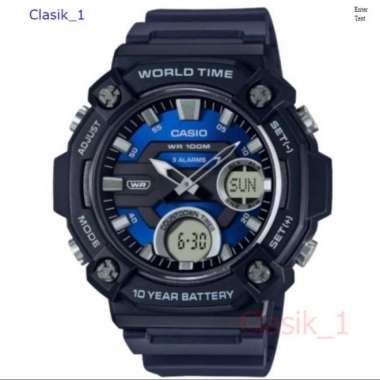 Original 100%!! Casio AEQ-120W-2AVDF Jam Tangan Pria Analog Digital