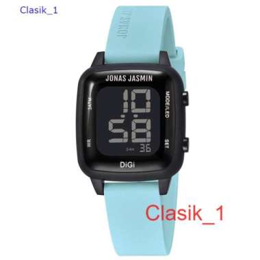 Original 100%!! JAM TANGAN WANITA JONAS JASMIN Digital kotak Biru