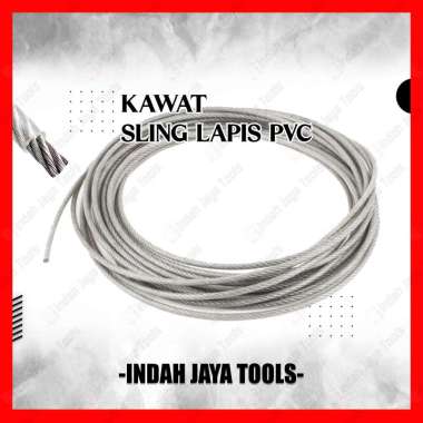 Kawat Seling LAPIS PVC 3 mm - Tali Sling Baja Galvanis Cable Wire Rope