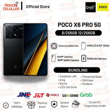 POCO Xiaomi X6 Pro 5G 12/512GB Garansi Resmi POCO Indonesia X6 5G 12/256GB Full Bundling