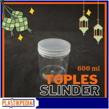 Toples Silinder / Cylinder Jar / Toples Tabung 600ml (isi 10 pcs)