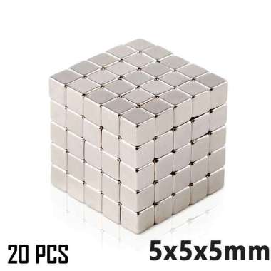 Strong Neodymium Magnet NdFeB N35 5x5x5mm F001699 Kalimba Alat Musik Tombol Capok Bekas Efek Vokal P