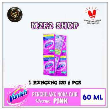 Vanish Liquid | Pemutih Cair Penghilang Noda Pakaian Sachet - 60 ml (Kemasan 1 Renceng) Pink