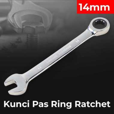 SAIKE Kunci Pas Ring Ratchet Kombinasi Chrome Vanadium 10 mm
