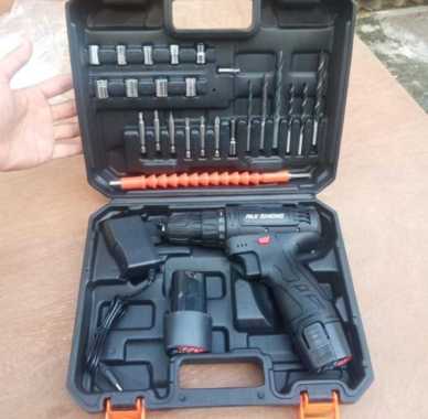 Bor cas 12 V set koper merk JLD - Hitam