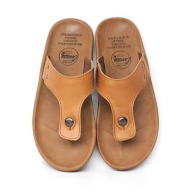 SPV CLOVER Sandal Jepit Pria Sandal Pria Sendal Jepit Cowok kulit Asli Sandal Cowo keren Kekinian 44