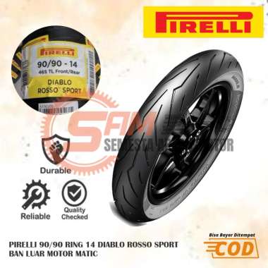 Ban Luar Pirelli 90/80 Ring 14 Diablo Rosso Corsa II Tubeless Soft Compound Belakang Motor Matic