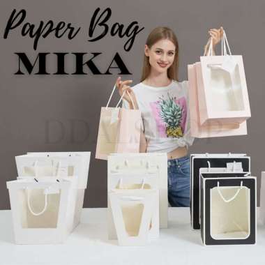 Paper Bag Kado Aesthetic Paperbag Bridesmaid Kotak Hadiah Bingkisan Kado Tas Kertas Buket Mika Trans