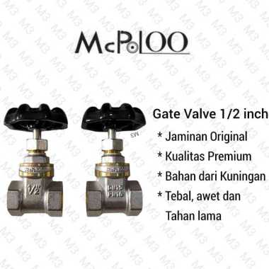 GATE VALVE 1/2 IN MCPOLOO / STOP KRAN KUNINGAN / STOP KRAN PUTAR