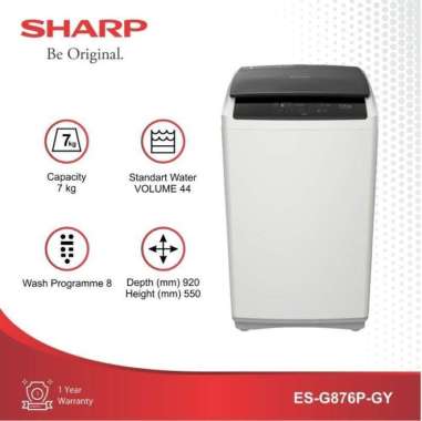 MESIN CUCI SHARP ES-G876P 7 KG Top Loading