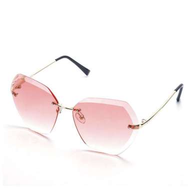 BITZEN Kacamata Wanita Frameless Polarized UV Protection - BZ04 Pink