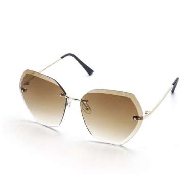 BITZEN Kacamata Wanita Frameless Polarized UV Protection - BZ04 Coklat