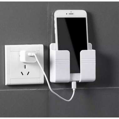 Holder hp tempel dinding rak remote charger tembok stand phone holder random