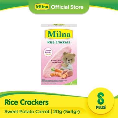 Promo Harga Milna Rice Crackers Sweet Potato Carrot 5 pcs - Blibli