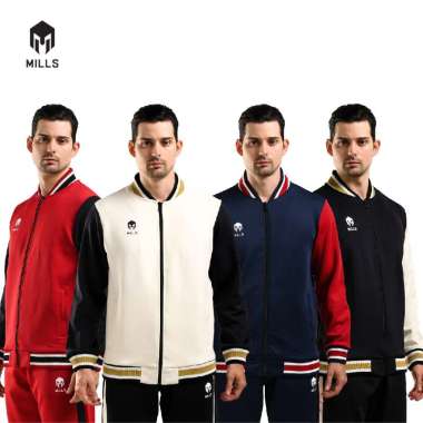 MILLS Jaket Olahraga Muller Varsity Jacket 8133 L Off White