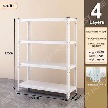 RM Rak Besi Siku 5 Susun Rak Gudang Rak Susun 4L 100*40*150⬜