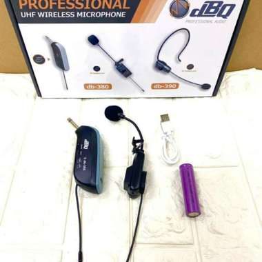 Professional UHF Microphone Wireless DBQ Clip On Jepit db 380 Mic