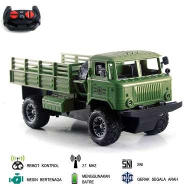 MAINAN MOBIL REMOT KONTROL RC TRUK MILITER Hijau