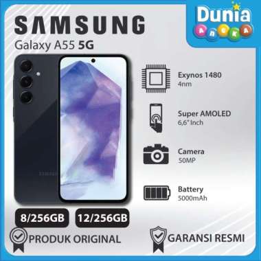 SAMSUNG GALAXY A55 5G - GARANSI RESMI ORIGINAL SAMSUNG 12/256GB NAVY