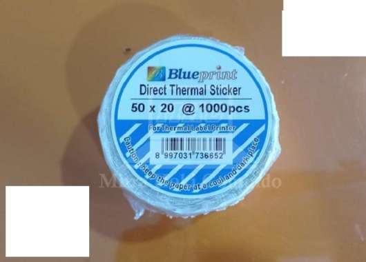 Kertas Stiker Label Barcode Blueprint 50 x 20 ( 1 Line)
