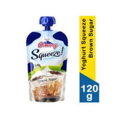 Promo Harga Cimory Squeeze Yogurt Brown Sugar 120 gr - Blibli