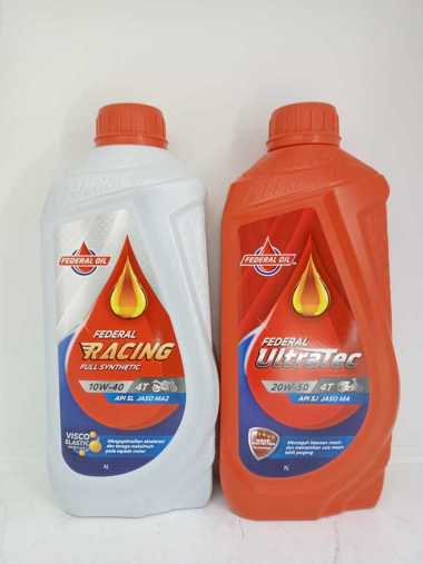 Federal Oil Motor Non Matic type Ultratec Sae 20w/50 , XX & Racing Sae 10w/40 Varian 800ML & 1 Liter