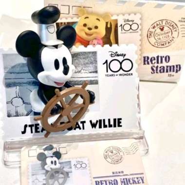 BISA PILIH OPEN BOX BLIND BOX DISNEY RETRO STAMP ORIGINAL MINISO BB DISNEY 100 MICKEY MOUSE DUMBO ST