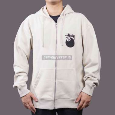 STUSSY BASIC STUSSY ZIP SMOKE HOODIE (100% AUTHENTIC) XL
