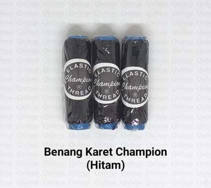 Benang Karet Champion / Benang Karet untuk Gelang Benang Karet Elastis Satuan Hitam