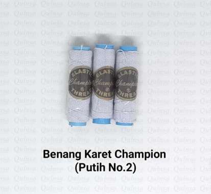 Benang Karet Champion / Benang Karet untuk Gelang Benang Karet Elastis Satuan Putih No.2