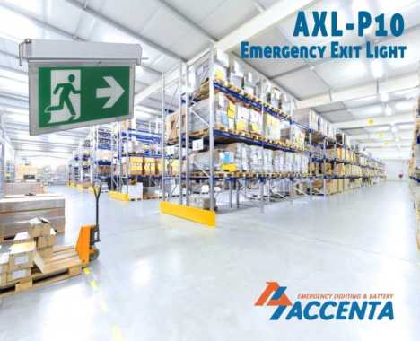 Accenta AXL-P10 LED Emergency EXIT Light (Recessed Mounted)