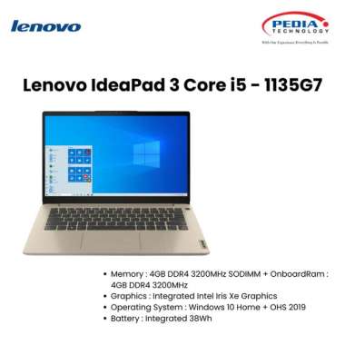 Lenovo IdeaPad 3 Core i5 - 1135G7 RAM 8GB ssd 512GB MX350