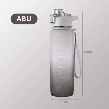 Botol Minum 1 Liter Botol Minum Gradasi Sport Tumblr Bottle Motivasi Tempat Air Minum Tritan Olahrag