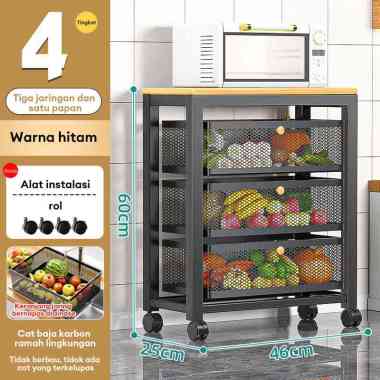 JP Rak Sayuran Lantai Multi-layer Rak 6 Susun 4 tingkat46x25x60cm