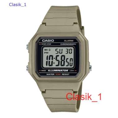Original 100%!! Jam Casio W-217H-5AVDF W-217H-5A Illuminator W217H Garansi Resmi