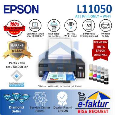 Printer EPSON L11050 L-11050 L 11050 Pengganti Epson L1300 L-1300 Print Only A3+ Resmi